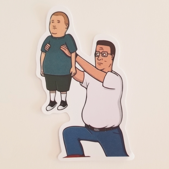10/$10 Hank & Bobby Hill Sticker - Picture 1 of 1